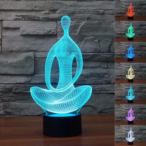 3D Effect Meditation Color Changing Touch Lamp - Whole Body Source