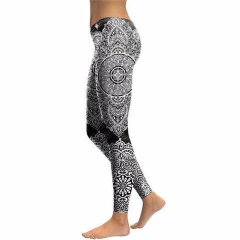 Mandala Flower Yoga Pants - Whole Body Source