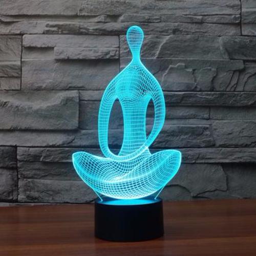 3D Effect Meditation Color Changing Touch Lamp - Whole Body Source