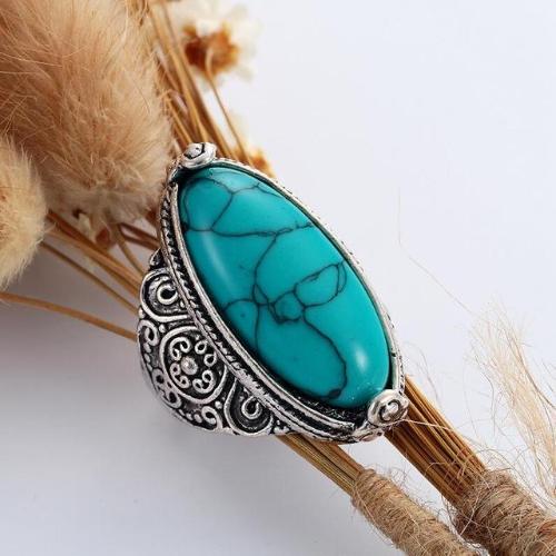 Vintage Look Tibetan Calaite Ring - 5 Color Choices - Whole Body Source