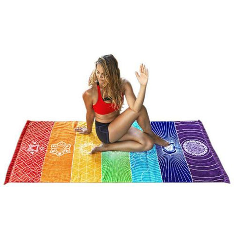 7 Chakra Meditation Tapestry - Whole Body Source